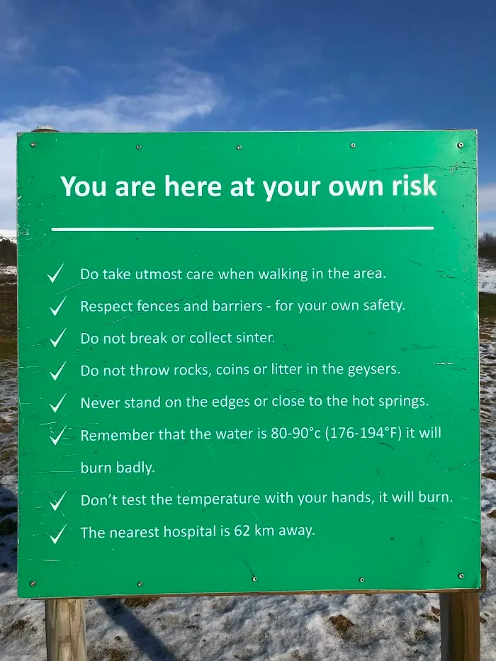 Information Sign Nr 1, Geysir Iceland