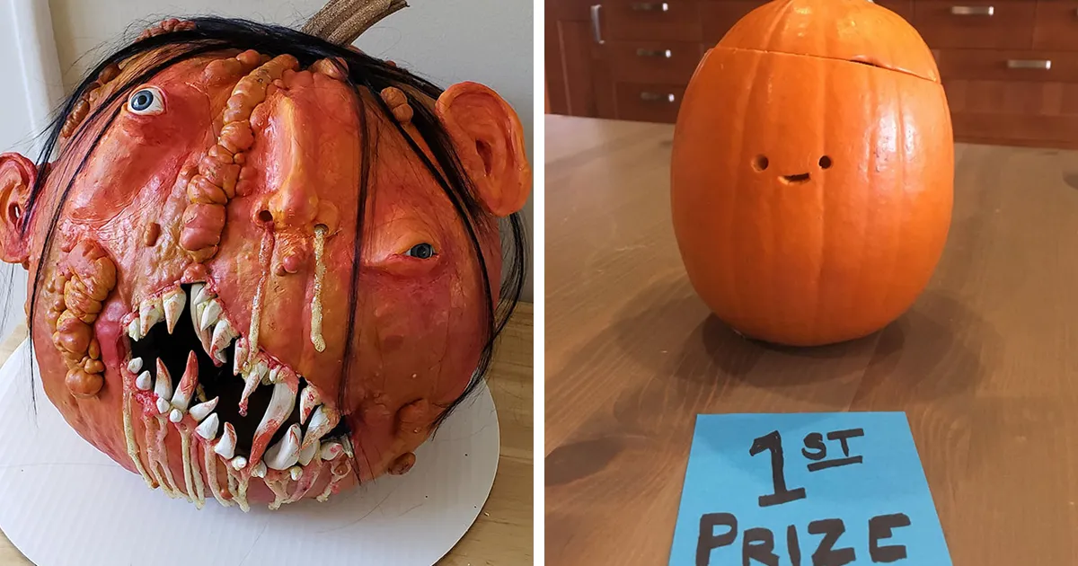 40 Personas que crearon obras maestras al tallar calabazas de Halloween a otro nivel