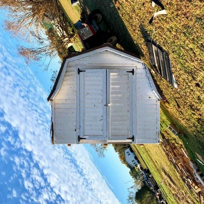Shed Overturned By A Tornado