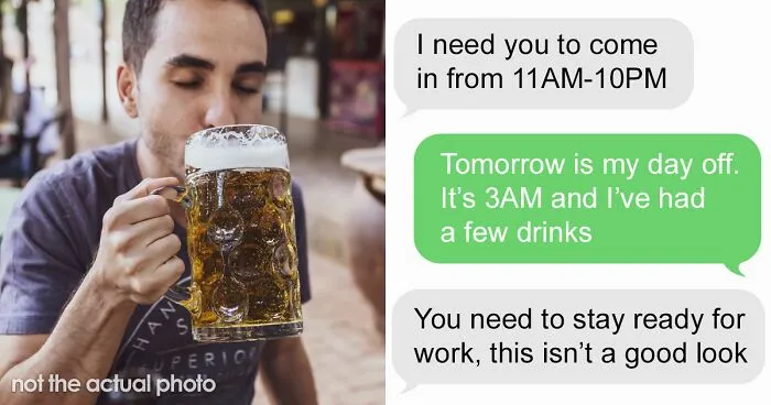Boss Criticizes Bartender For Drinking During His Day Off, Changes His Tone Immediately When They Quit