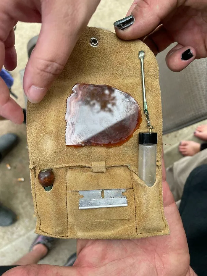 My Friend Was Cleaning Out Her Grandma's Belongings And Found This Old School Kit From The 70s