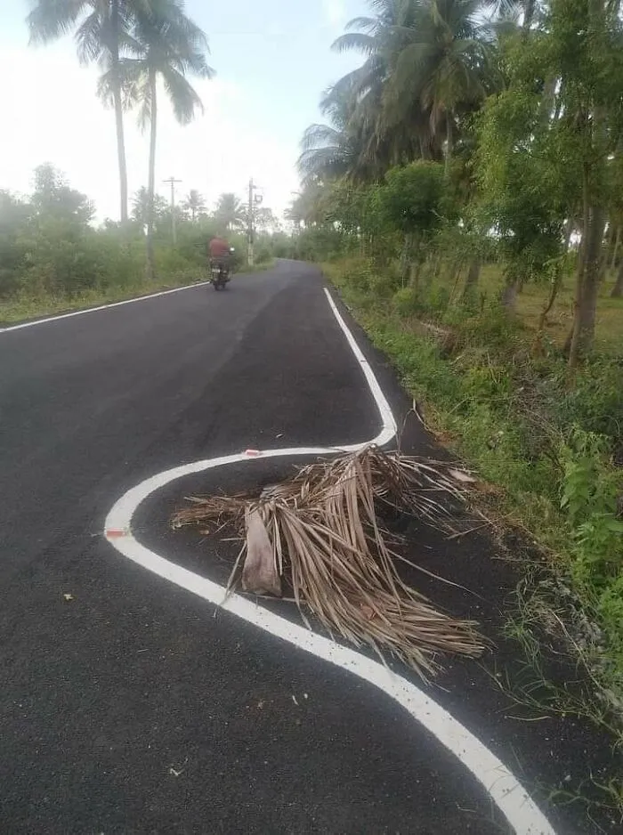 Terminé de pintar la carretera, jefe