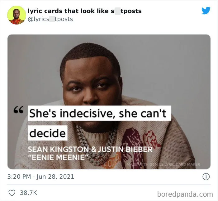 30 Hilariously Absurd Lyrics Shared On This Twitter That Collects Lyrics ‘You’d Never Believe Are Real’ (New Pics)