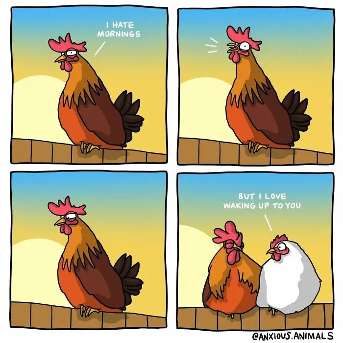 30 Funny And Relatable "Anxious Animals" Comics