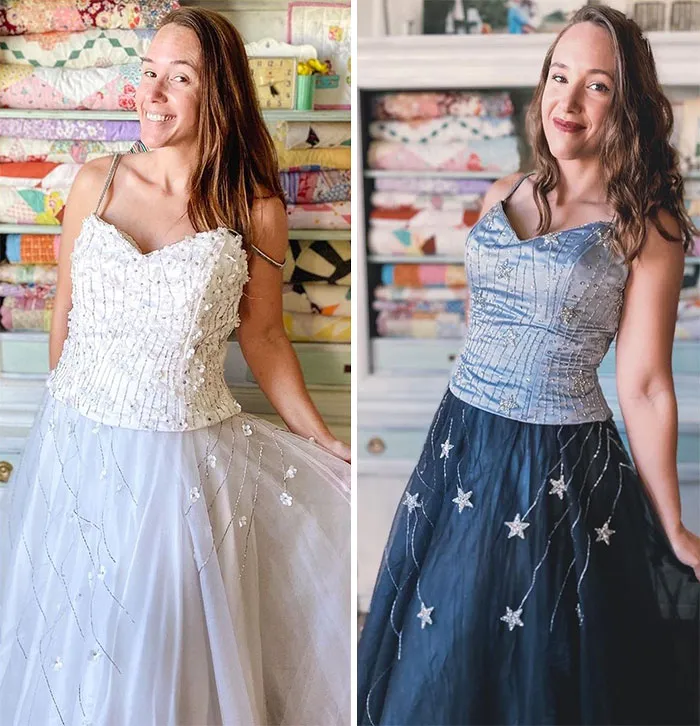 Woman Modifies Old Thrift Store Clothes To Create New Outfits And Here Are 25 Of Her Best Works (New Pics)