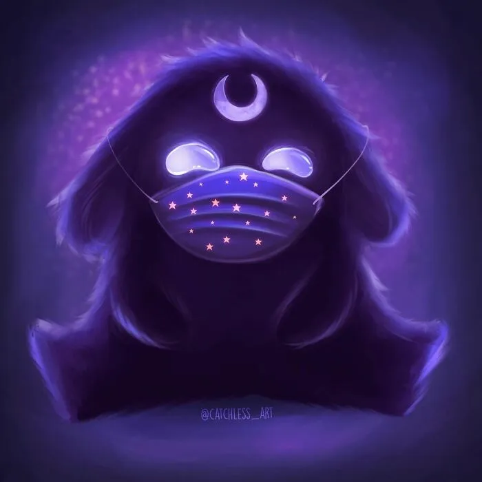 My 30 Illustrations Of Adorable Glowing Monsters From Space