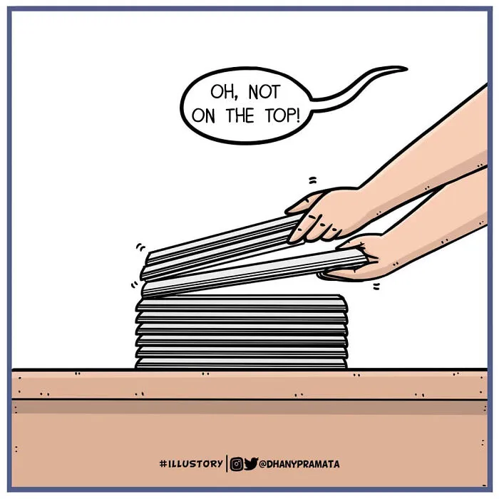 Nobody Wanted Their Schoolwork To Be On Top Of The Pile On The Teacher's Desk