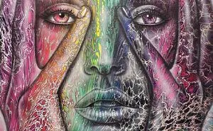 I Create Portrait Paintings Of Beautiful Ladies Using Fluid Art And An Airbrush.