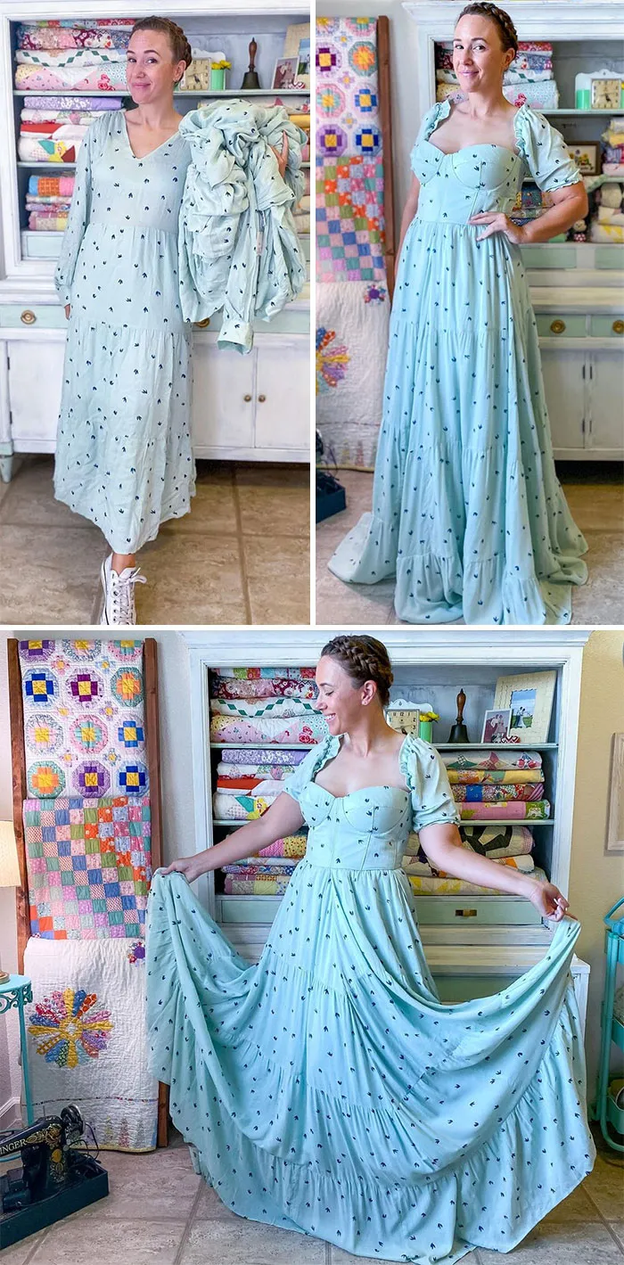 Woman Modifies Old Thrift Store Clothes To Create New Outfits And Here Are 25 Of Her Best Works (New Pics)