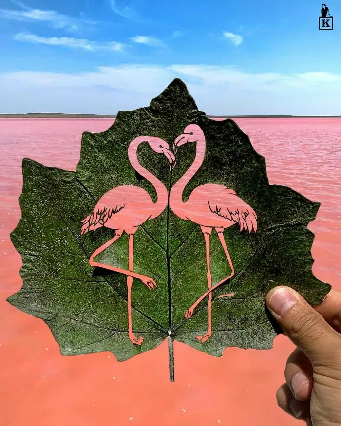 I Give A Second Life To Leaves By Cutting Drawings On Them (30 Pics)