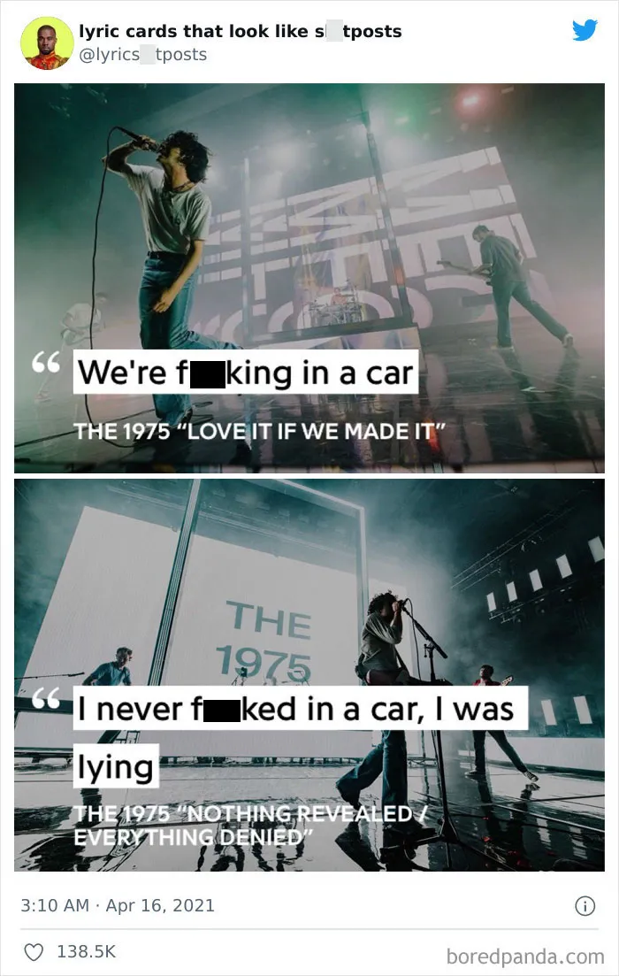 30 Hilariously Absurd Lyrics Shared On This Twitter That Collects Lyrics ‘You’d Never Believe Are Real’ (New Pics)