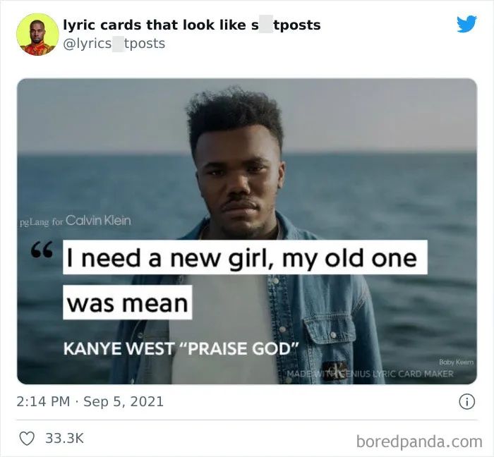30 Hilariously Absurd Lyrics Shared On This Twitter That Collects Lyrics ‘You’d Never Believe Are Real’ (New Pics)