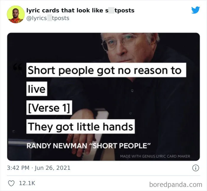 30 Hilariously Absurd Lyrics Shared On This Twitter That Collects Lyrics ‘You’d Never Believe Are Real’ (New Pics)