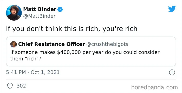 Twitter Users Mock People Who Say Huge Salaries Don't Make Them Rich (30 Tweets)