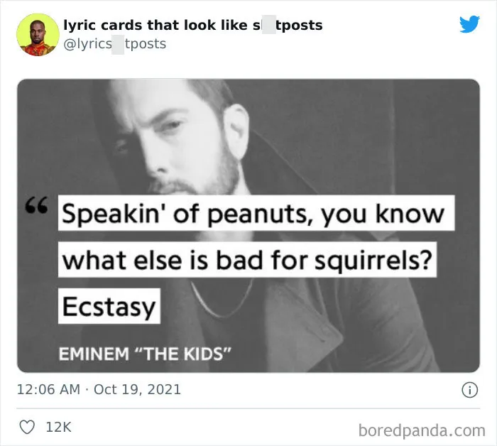 30 Hilariously Absurd Lyrics Shared On This Twitter That Collects Lyrics ‘You’d Never Believe Are Real’ (New Pics)