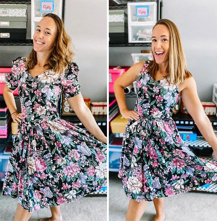 Woman Modifies Old Thrift Store Clothes To Create New Outfits And Here Are 25 Of Her Best Works (New Pics)