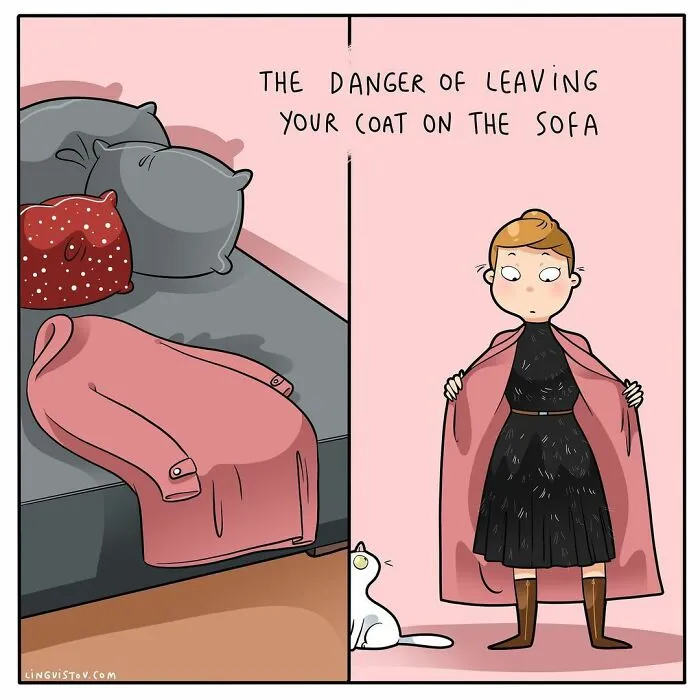 Artist Illustrates What It's Like To Live With A Cat (30 New Pics)