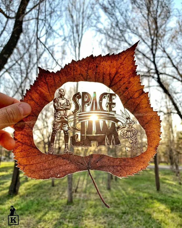 I Give A Second Life To Leaves By Cutting Drawings On Them (30 Pics)