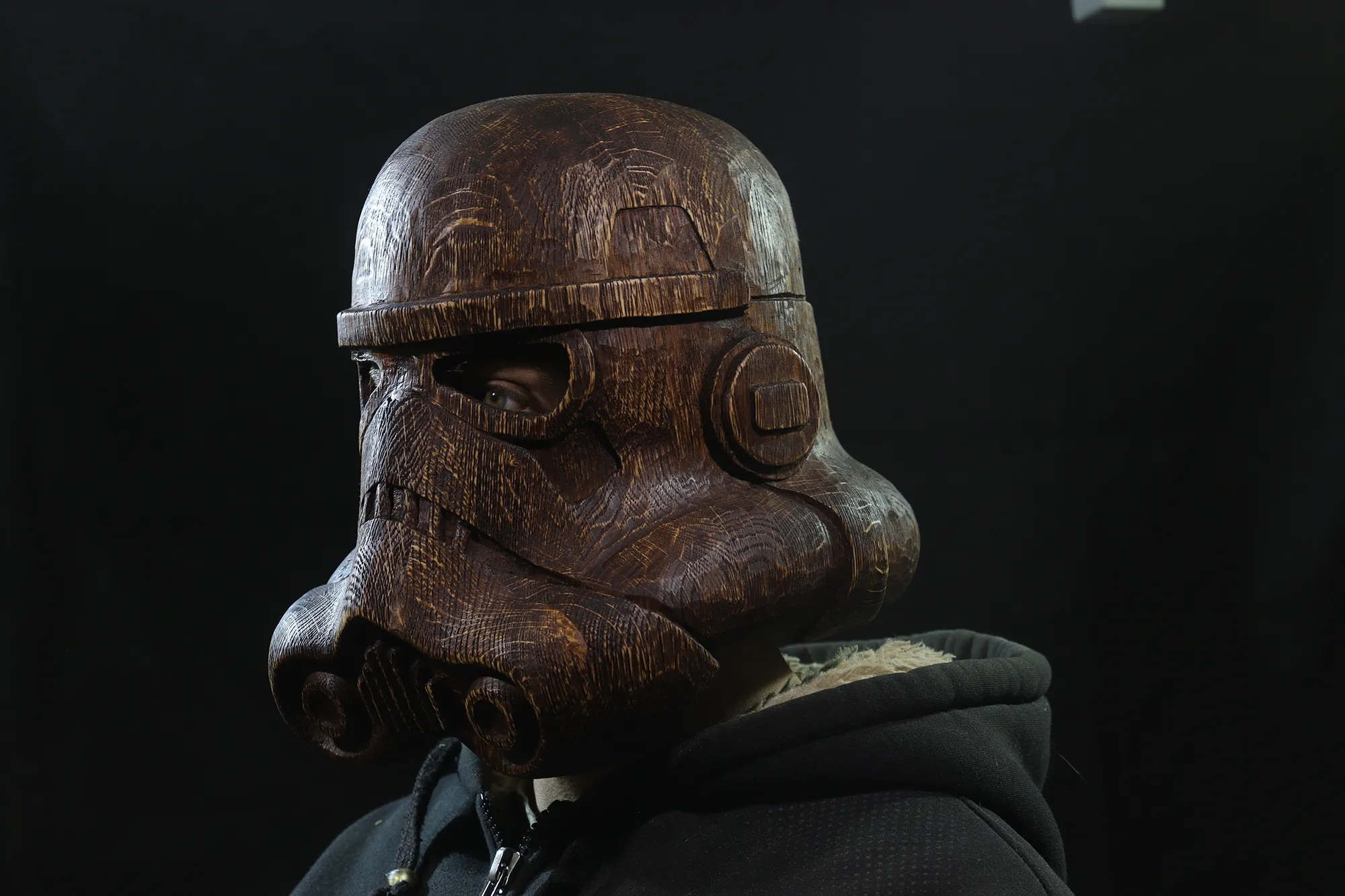 Wooden Imperial Stormtrooper Helmet. Wood Carving
