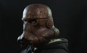 Wooden Imperial Stormtrooper Helmet. Wood Carving