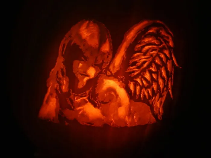 My Mother Requested An Angel As A Carve.  It Was Her Last Halloween With Us.
