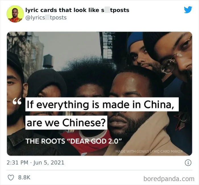 30 Hilariously Absurd Lyrics Shared On This Twitter That Collects Lyrics ‘You’d Never Believe Are Real’ (New Pics)