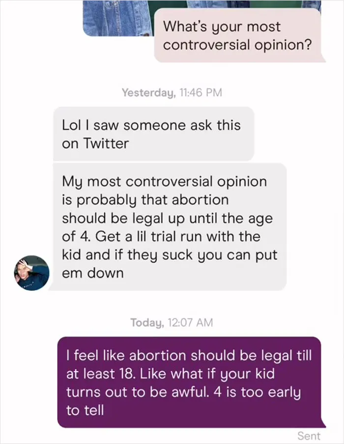Women Are Saving Time On Dating Apps By Asking For Controversial Opinions As The First Thing And These Are 30 Answers They Got