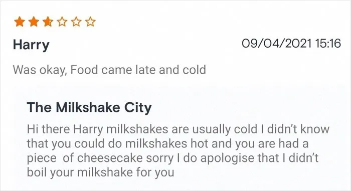 30 Times Restaurants Left Hilarious Replies Under Bad Reviews, Shared By This Instagram Page (New Pics)