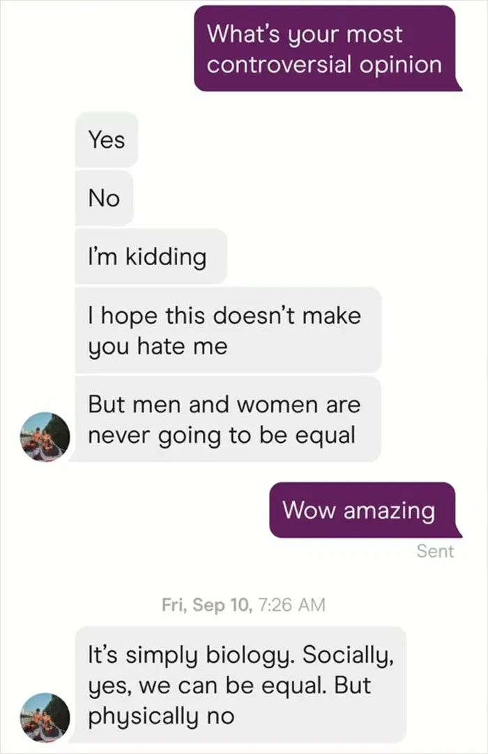 Women Are Saving Time On Dating Apps By Asking For Controversial Opinions As The First Thing And These Are 30 Answers They Got
