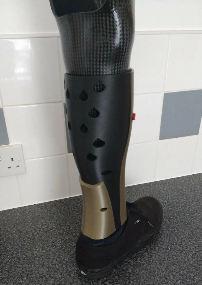 After Modding My Ender3 V2 To Do 400mm High Prints I Revisited My Prosthetic Cover Design, Printed Full Height, No Cut Or Seam At The Bottom, Raindrop Rear Case, Tpu Gaskets To Damp Sound...best Of All, 40% Lighter. Well Pleased.