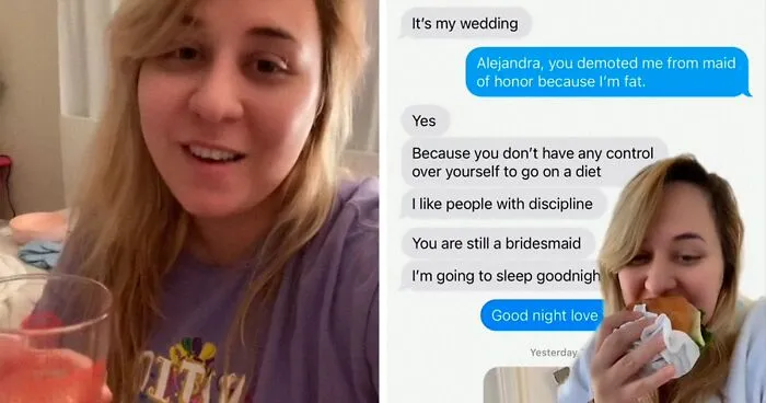 Maid Of Honor Gets Demoted To A Bridesmaid Because She Won't Go On A Diet, Decides To Take Revenge By Publicly Exposing The Horrible Bride