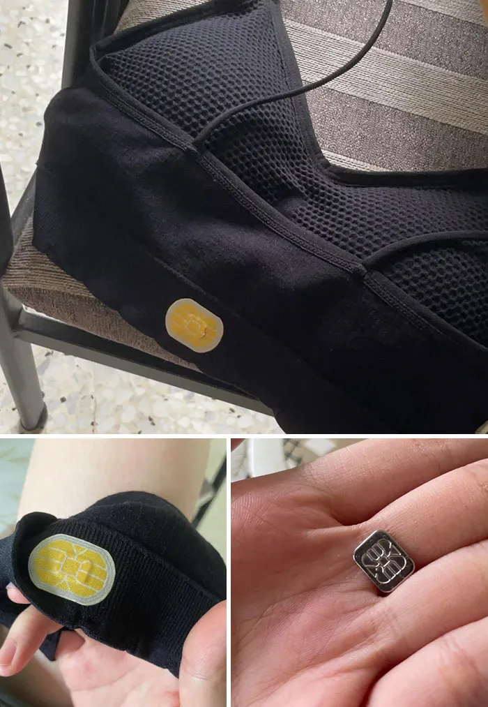 New Bra I Bought Online Has A “Microchip” Inside Of It. Looks Pretty Fake To Me But Can’t Pinpoint What Is It Exactly And Why Such Lengths To Have It Inside The Hems Like This