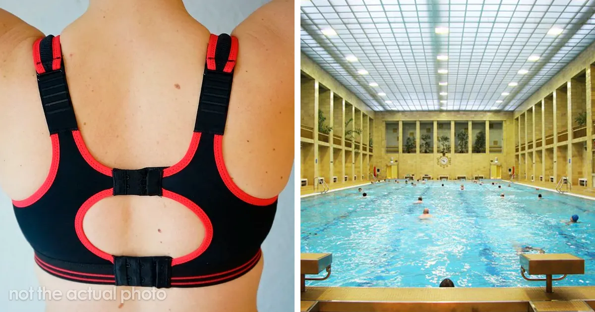 Le pidieron a una mujer con una mastectomía doble que usara corpiño en la piscina, ella siguió la regla al pie de la letra en su cumplimiento malicioso