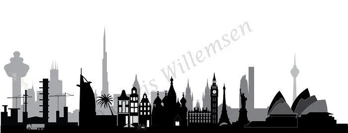 Illustrations Of Skylines From Cities All Over The World