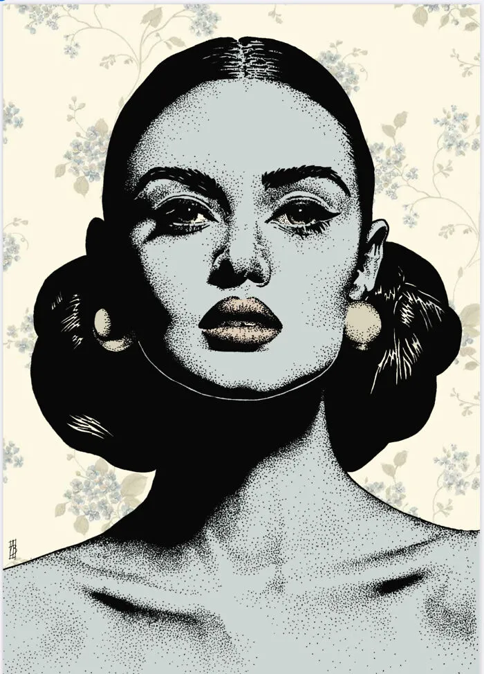 A Portrait I Finished Earlier This Year! I Started With Pen On Paper Then Digitally Modified It To Add Colour. I Would Love To Become A Full-Time Illustrator!