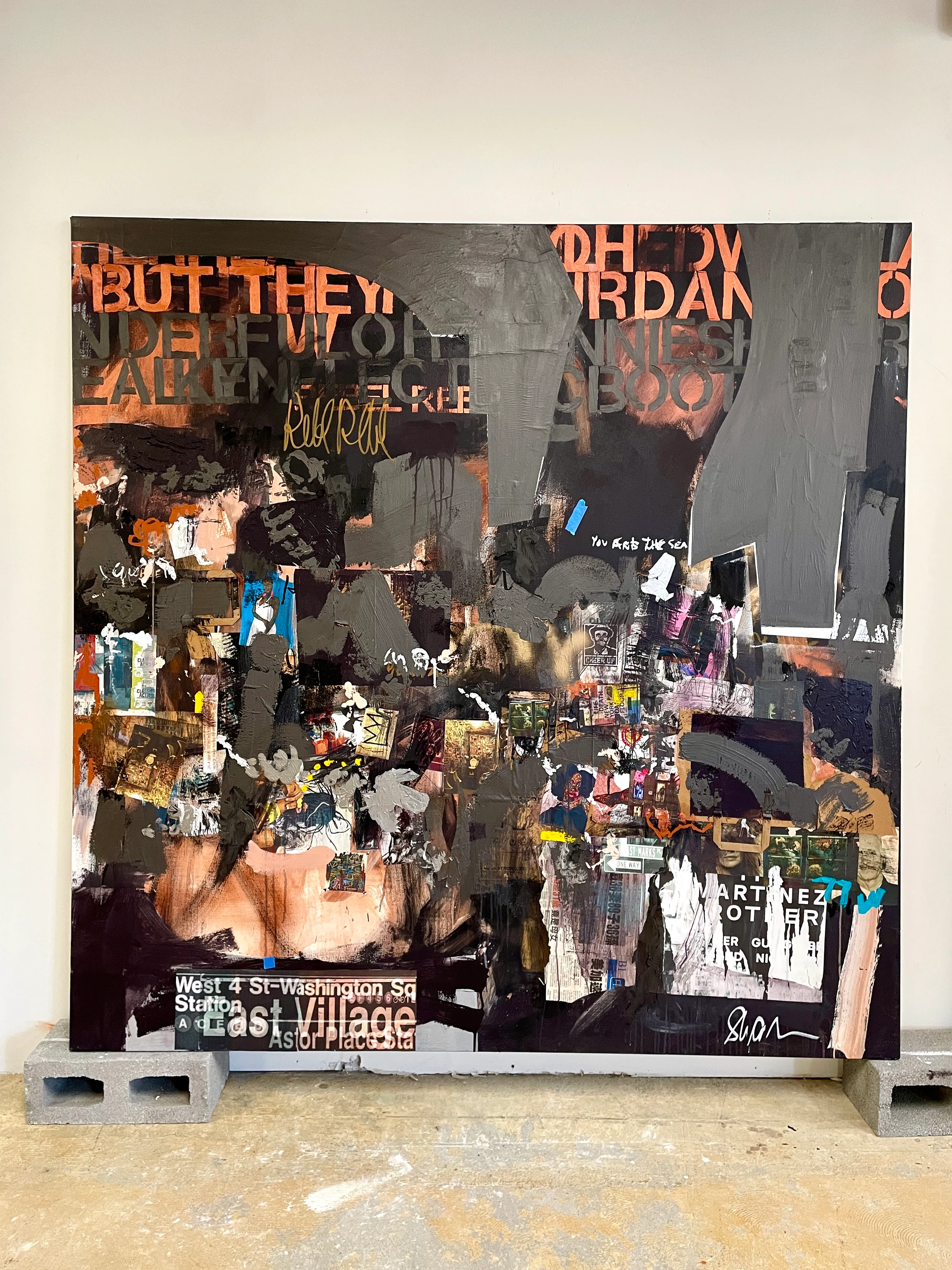 My Work Is Autobiographical. It’s The Way I Process Trauma From When I Was Younger.  The Imagery I Use, Lyrics From Songs Represent That Time.  Being Able To Successfully Work Through A Painting Creates Positives From Negatives.