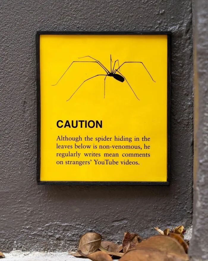 Artist Hides Clever And Funny Signs Around His City For People To Find (30 Pics)