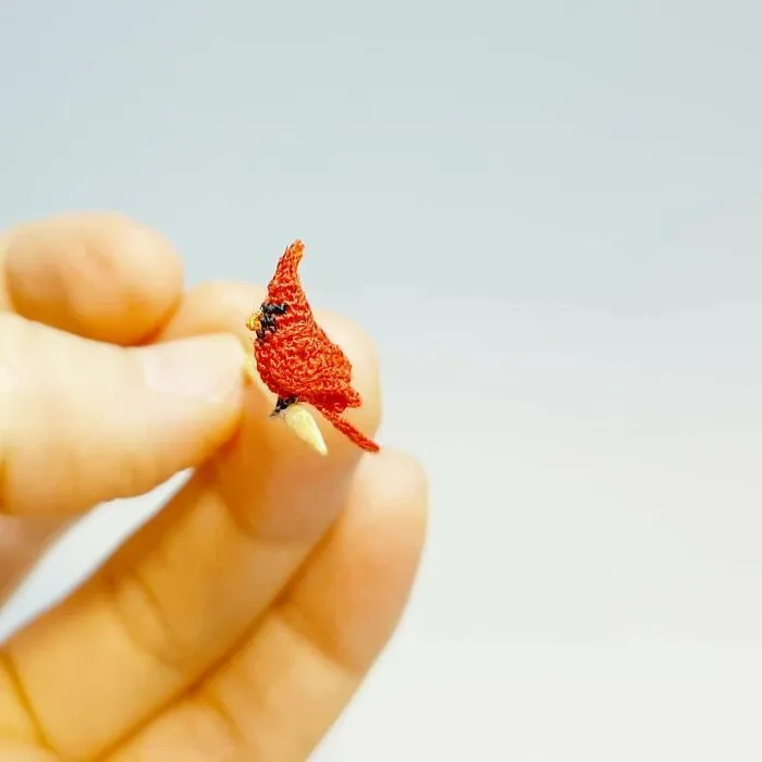 This Artist Started Micro Crocheting As An Experiment, And Now She Creates Tiny Animals And Plants Using Needle And Thread (70 Pics)