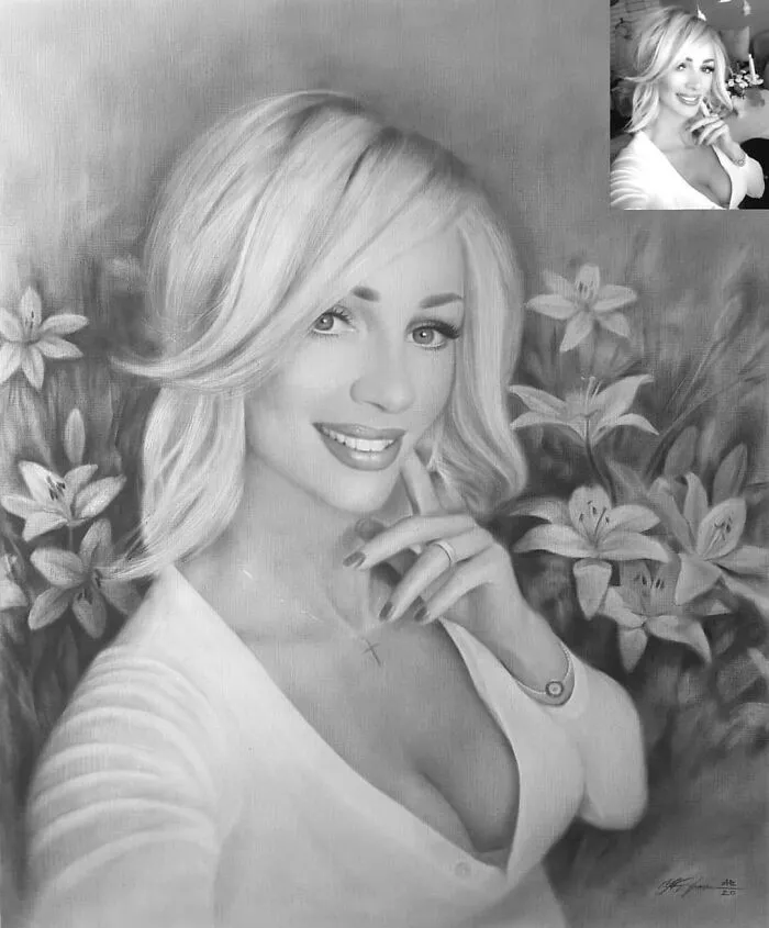 This Russian Street Artist Draws Photorealistic Live Portraits And Each One Takes Up To An Hour (102 New Pics)