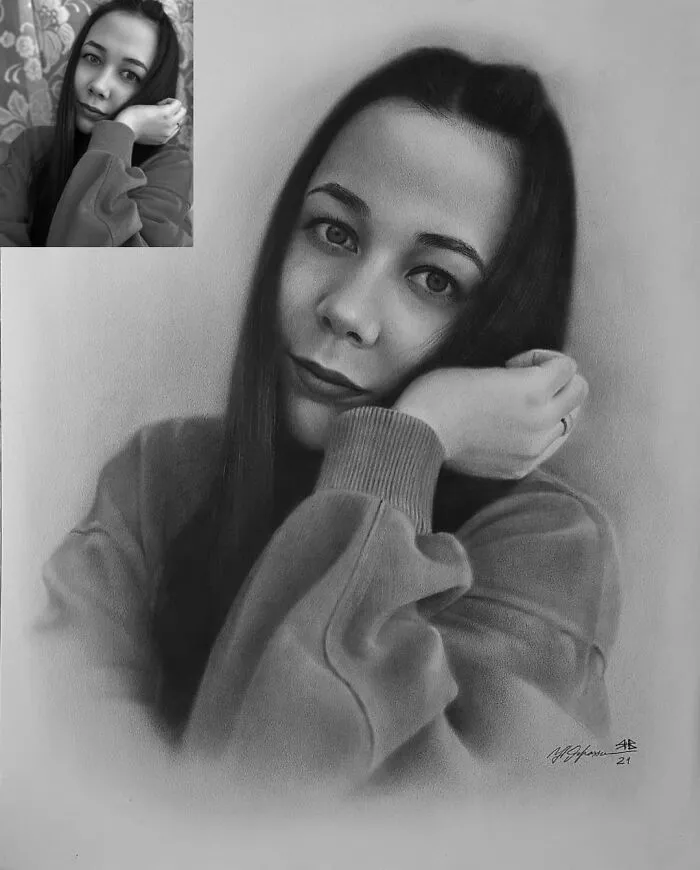 This Russian Street Artist Draws Photorealistic Live Portraits And Each One Takes Up To An Hour (102 New Pics)