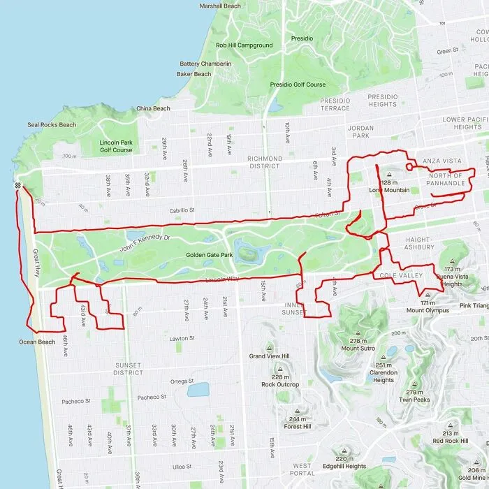 Gary Cordery Collects People's Drawings Made On A Map By Walking, Running, Cycling, Or Driving (94 Pics)