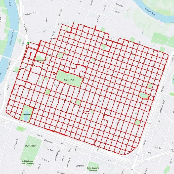 Gary Cordery Collects People's Drawings Made On A Map By Walking, Running, Cycling, Or Driving (94 Pics)