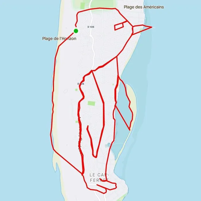 Gary Cordery Collects People's Drawings Made On A Map By Walking, Running, Cycling, Or Driving (94 Pics)