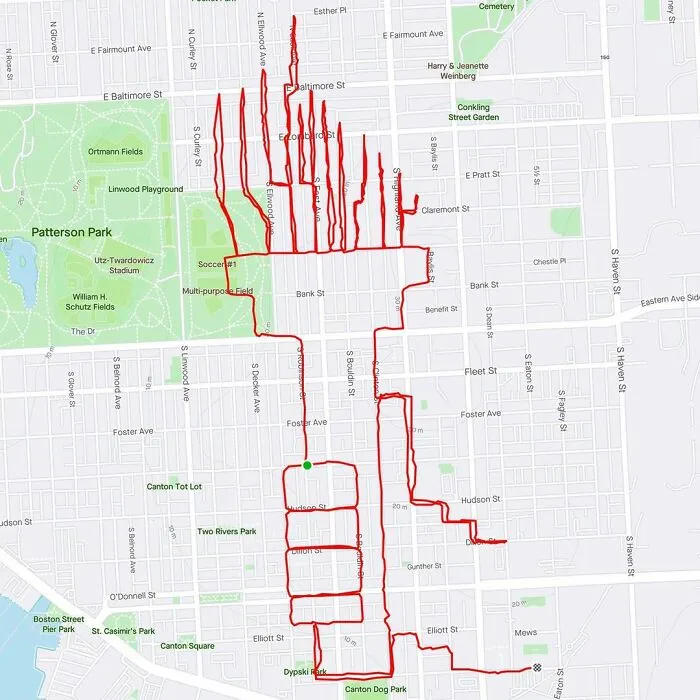 Gary Cordery Collects People's Drawings Made On A Map By Walking, Running, Cycling, Or Driving (94 Pics)