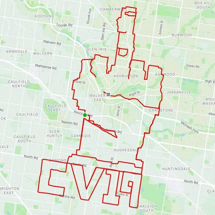Gary Cordery Collects People's Drawings Made On A Map By Walking, Running, Cycling, Or Driving (94 Pics)