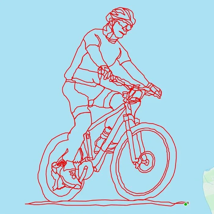 Gary Cordery Collects People's Drawings Made On A Map By Walking, Running, Cycling, Or Driving (94 Pics)