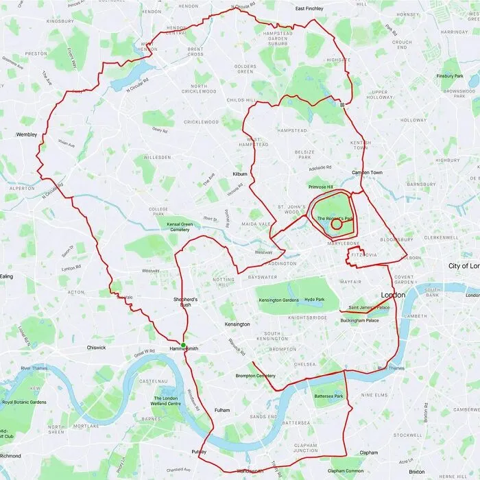 Gary Cordery Collects People's Drawings Made On A Map By Walking, Running, Cycling, Or Driving (94 Pics)