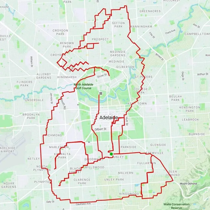 Gary Cordery Collects People's Drawings Made On A Map By Walking, Running, Cycling, Or Driving (94 Pics)
