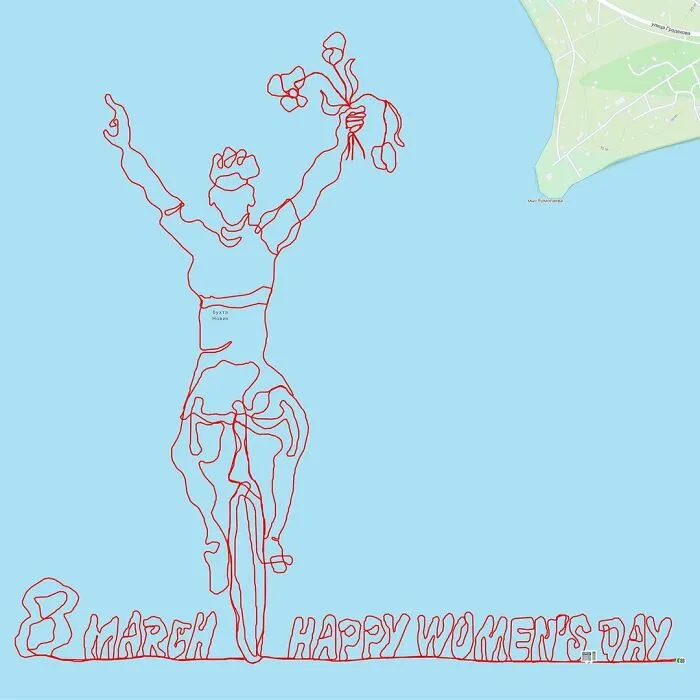 Gary Cordery Collects People's Drawings Made On A Map By Walking, Running, Cycling, Or Driving (94 Pics)
