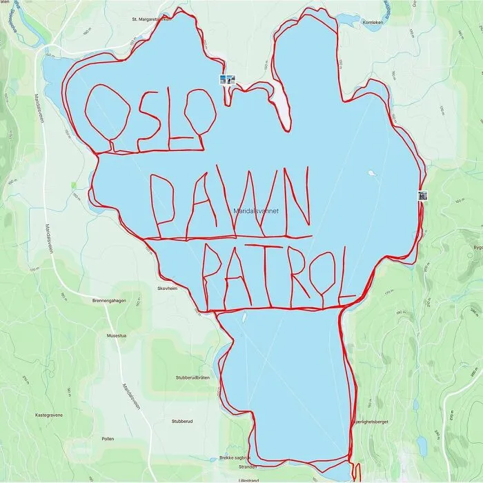 Gary Cordery Collects People's Drawings Made On A Map By Walking, Running, Cycling, Or Driving (94 Pics)